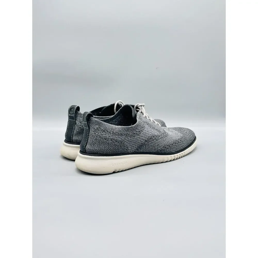 Cole Haan Shoes Mens 9.5 Gray Knit Grand OS Wingtip Oxford Sneakers Comfort